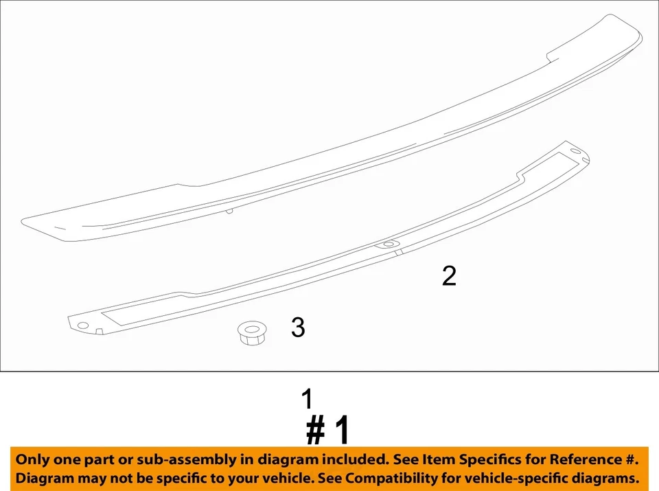 Used Rear Spoiler fits: 2014 Chevrolet Impala VIN 1 4th digit New Style Rear Gra Foto 4 de 4