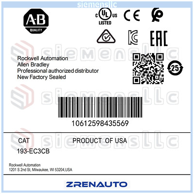 193-EC3CB AB E3 Plus 5-25 A Overload Relay Spot Goods  #PLY0