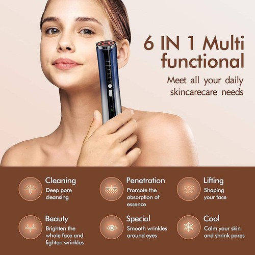 6-in-1 Facial Massager Anti Aging Face Firming Skin Care Multifunction Machine - Picture 2 of 8