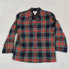 Pendleton Blazer Jacket Womens 12 Plaid 100 Virgin Wool Lined