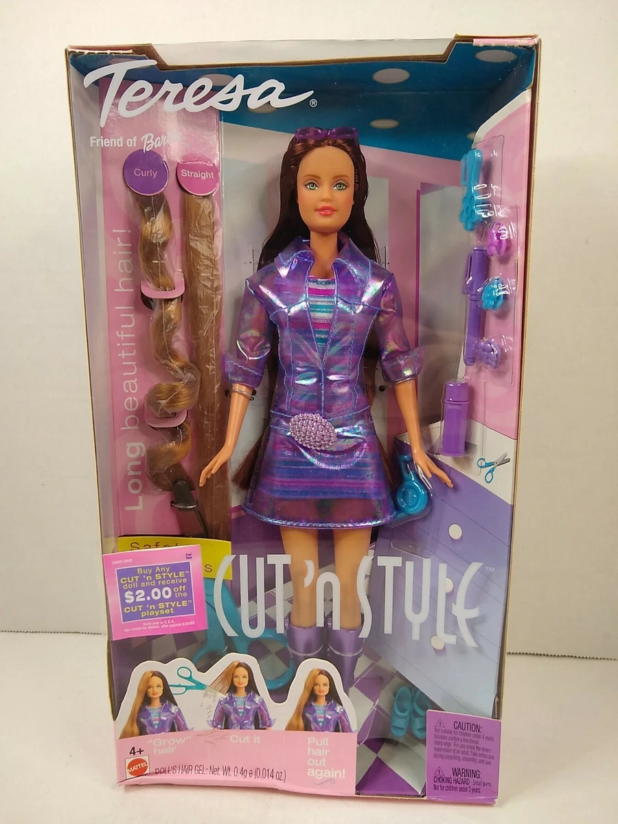 Teresa Cut N Style Friend of Barbie Grow Cut Pull 56893 NRFB Mattel 2002 NEW