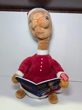  14" Animated Mama Llama Red Pajama Plush Stuffed Toy Santa Hat Red Dress