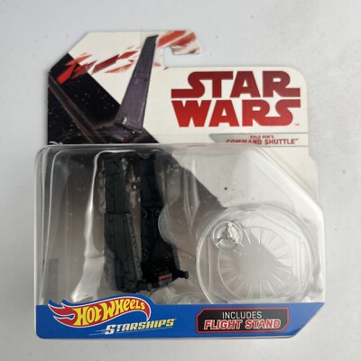 Star Wars Hot Wheels Starships Kylo Ren's Command Shuttle Includes Stand NIB