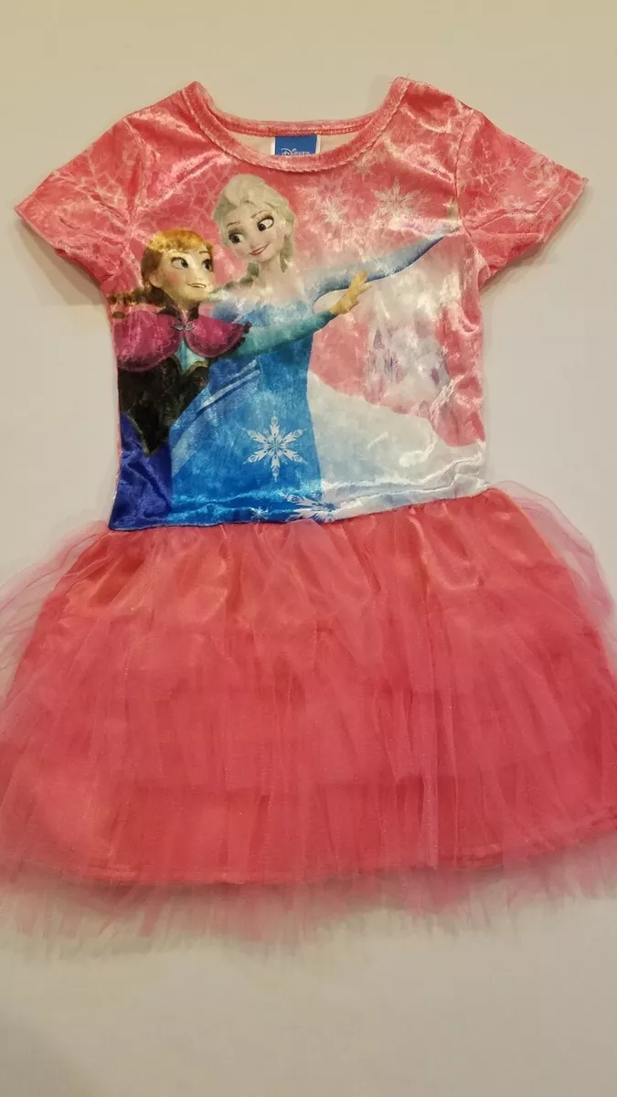 Disney Frozen Anna Elsa Tut Vestido Ni a Talla 4 5 6 6X 7 8 10 12 Rosa Azul