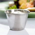 20 x Stainless Steel Sauce Pots Cups 2.5oz 70ml Ramekins Condiment Serving Bowls
