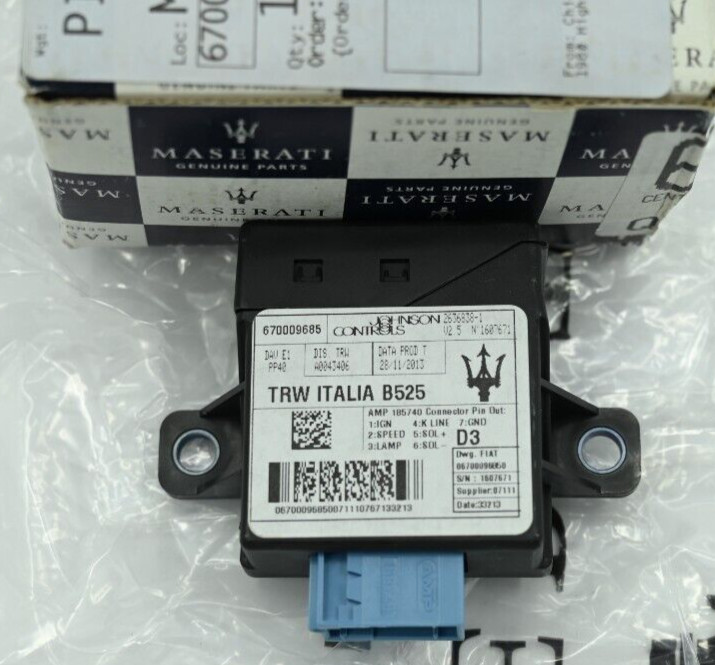Genuine OEM Maserati Power Steering Control Module Unit P/N 670009685