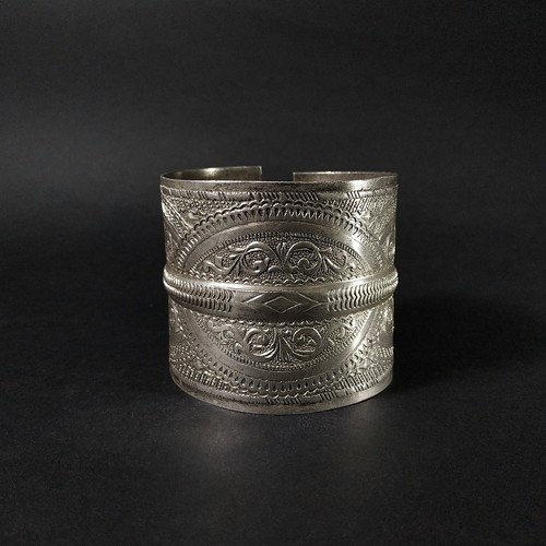 Silver Authentic Tunisian Bracelet / Berber Wide Cuff. 120 gr | 4.23 oz - Picture 3 of 10