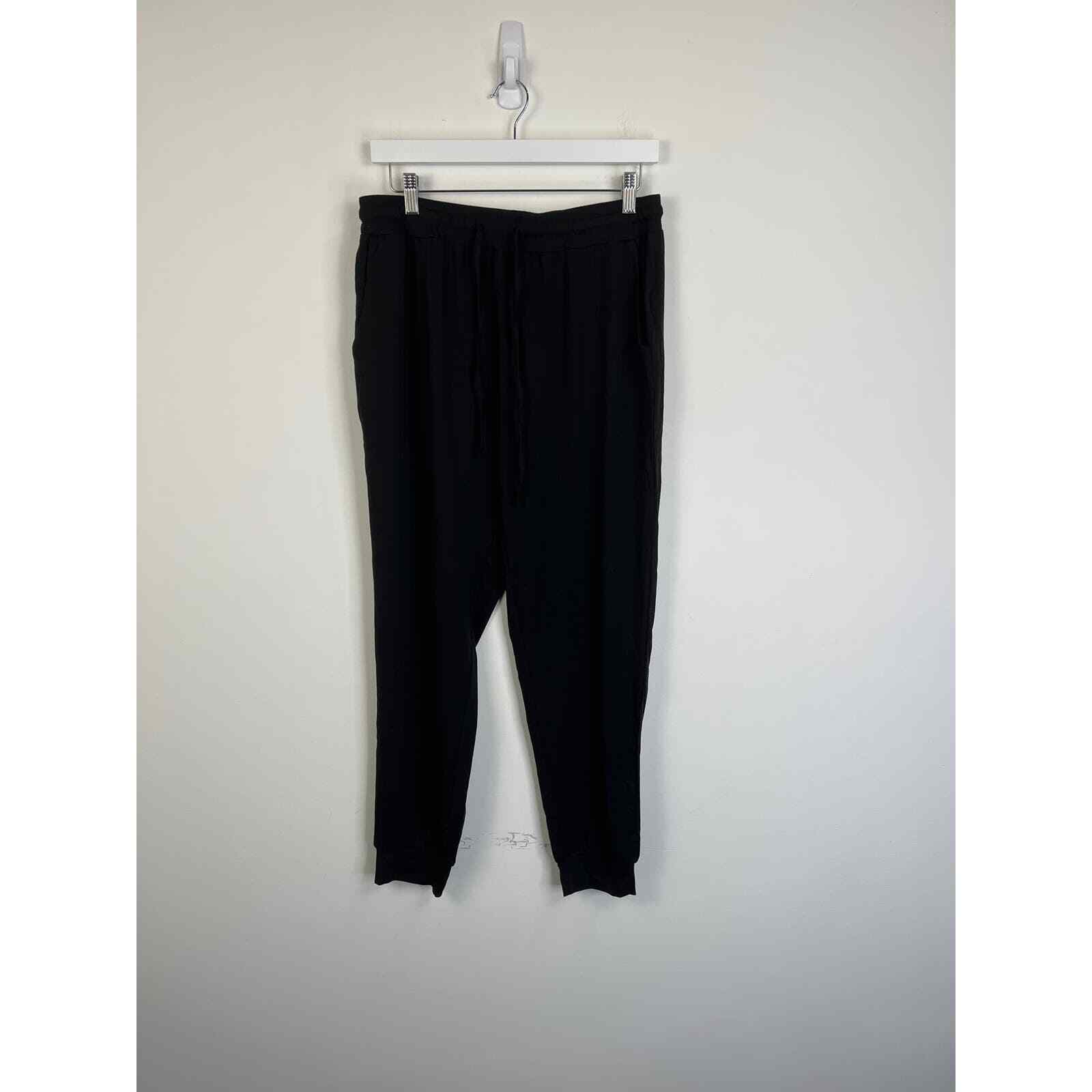 QUINCE Black Tencel Jersey Maternity Under Belly Lounge Joggers Size