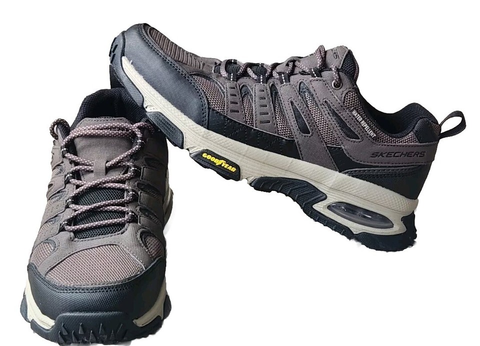 New Mens Skechers Air Cooled Goodyear Hiking Shoes Size 10.5 Brown SN
