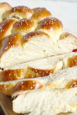 Traditional Braided Egg Challah Bread With Sesame Pack Of 3