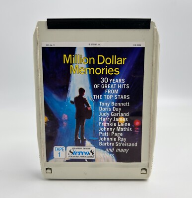Vintage Million Dollar Memories Tape 1 - Tony Bennet Greatest Hits 8 Track