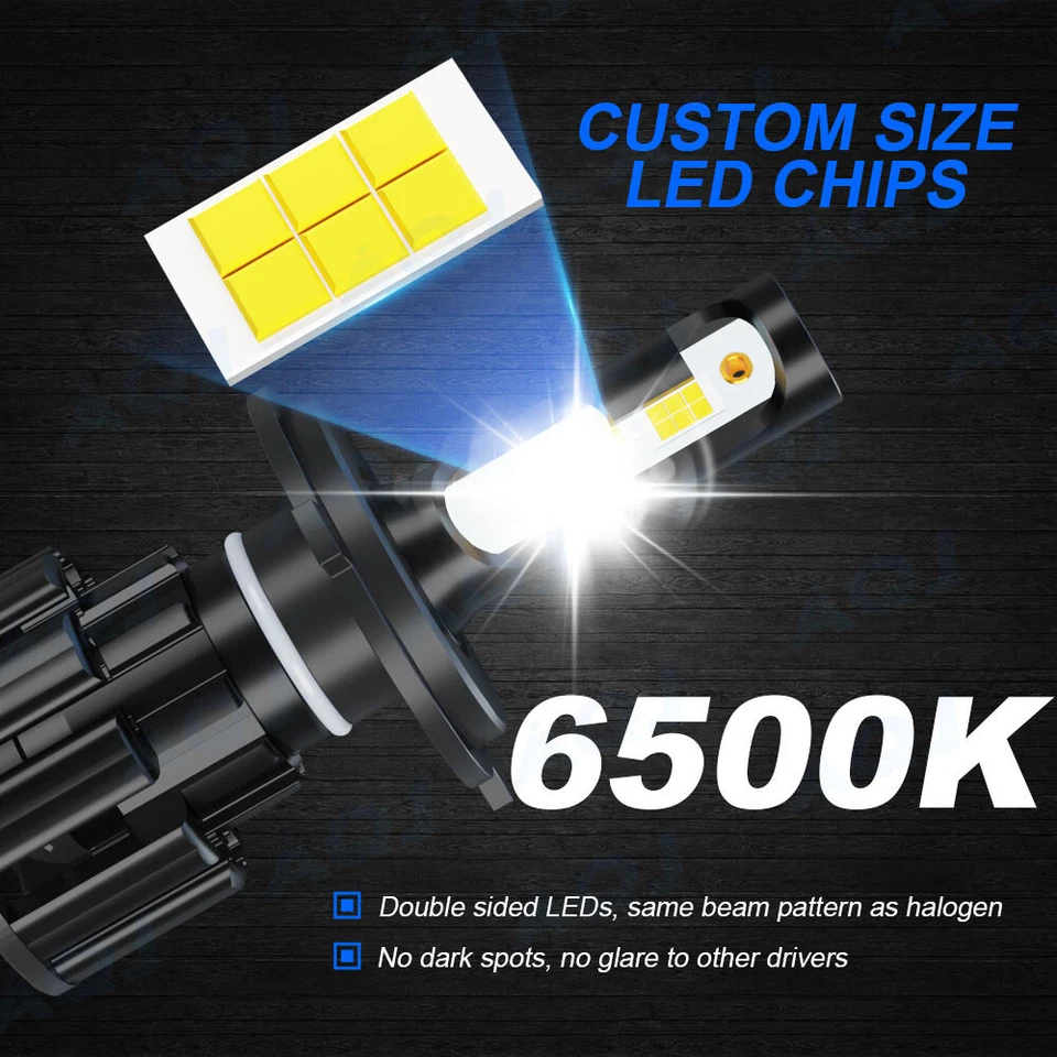 For International Harvester 9400i SBA 9200 SBA 7''x6" LED Headlight Hi/Lo Beam - Image 3 of 4