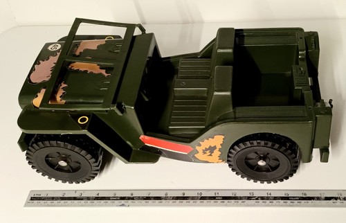Military Jeep Army Green Large 17" Plastic Toy - Picture 7 of 8