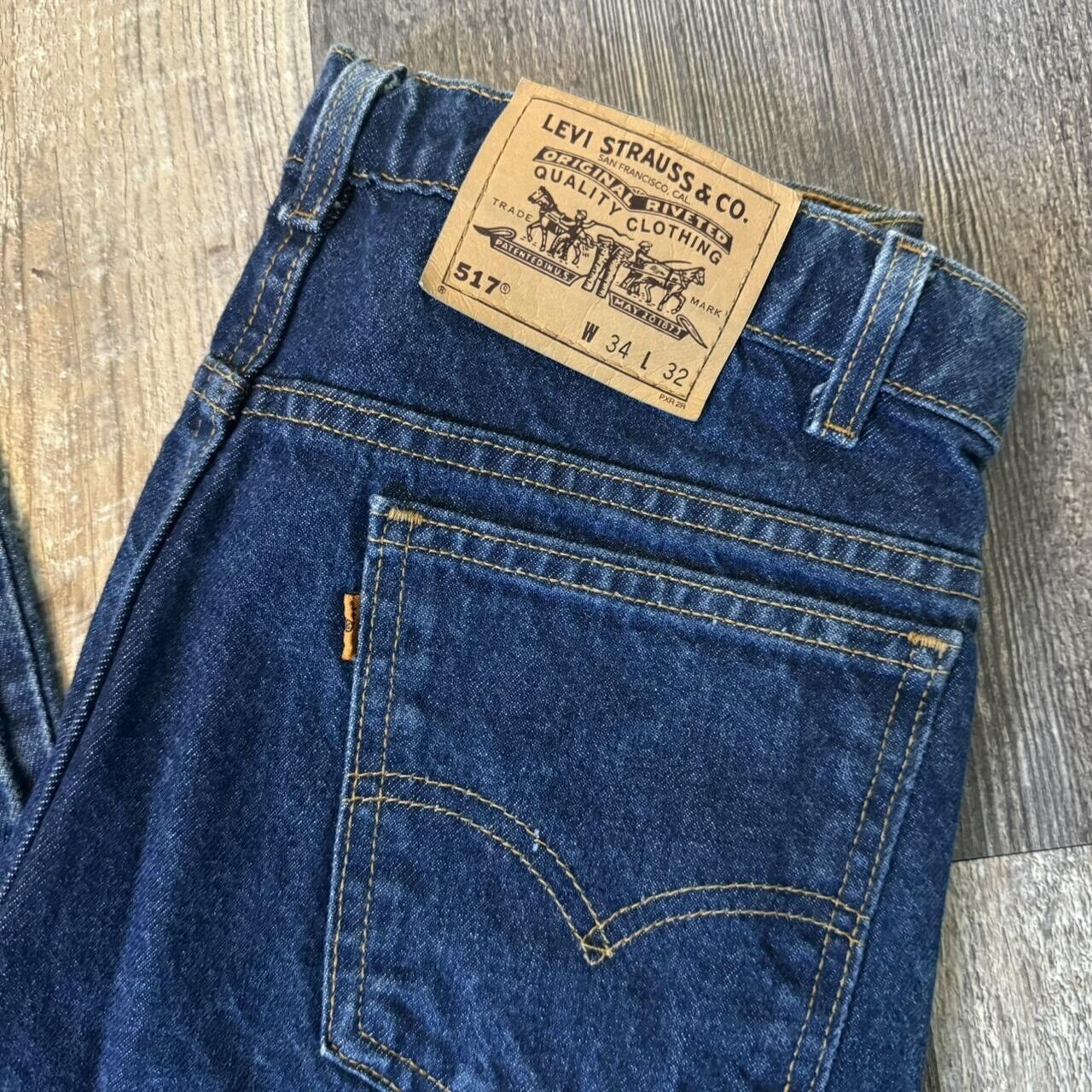 Vintage Levi’s 517 Orange Tab Jeans - image 2