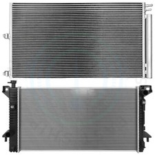 Radiator & Condenser Cooling Kit For 2009-10 Ford F-150 09-14 Lincoln Navigator