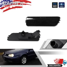 Smoke Lens Front Bumper Side Marker Lamps Housings For VW MK4 Golf GTI R32 Jetta