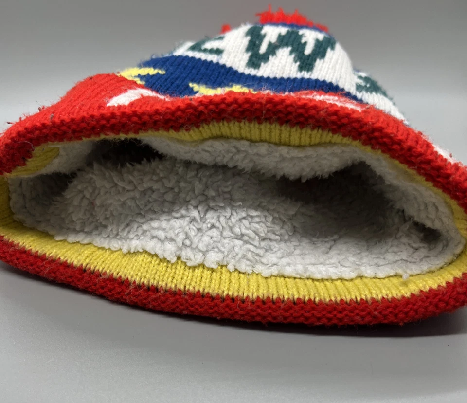 Gorro de nieve New York retro para niños esquí a rayas invierno Foto 4 de 4