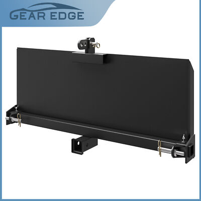 3 Point Attachment Adapter Skid Steer Plate 2'' Trailer Hitch Receiver Adjustable