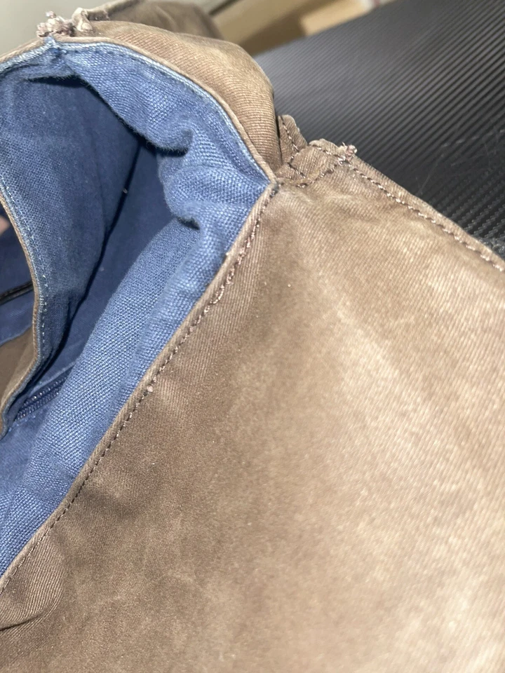 "Bolso bandolera Steve Madden Messenger para portátil de lona marrón de 15""" Foto 4 de 4