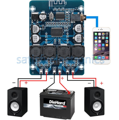 TPA3118 Bluetooth Receiver Stereo Digital Power Amplifier 30W+30W 12v 24v Car