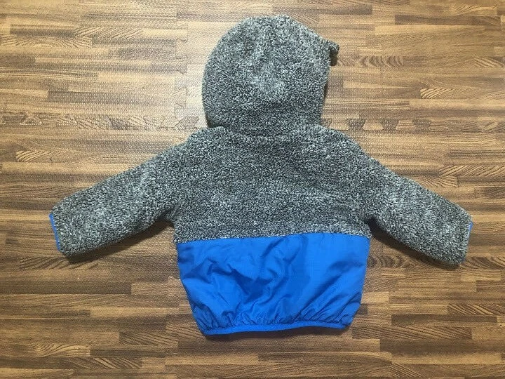 Chaqueta reversible con capucha gris/azul ZeroXposur para niños pequeños talla 18M Foto 4 de 4