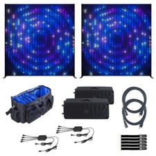 Twinkly Lightwall 8.2 x 8.9' LED Sound Active Backdrop 2-Pack with Bag