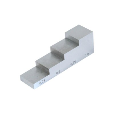 0.25'' 0.5'' 0.75'' 1'' mm 4 Step Ultrasonic Calibration Block 6063 Aluminum