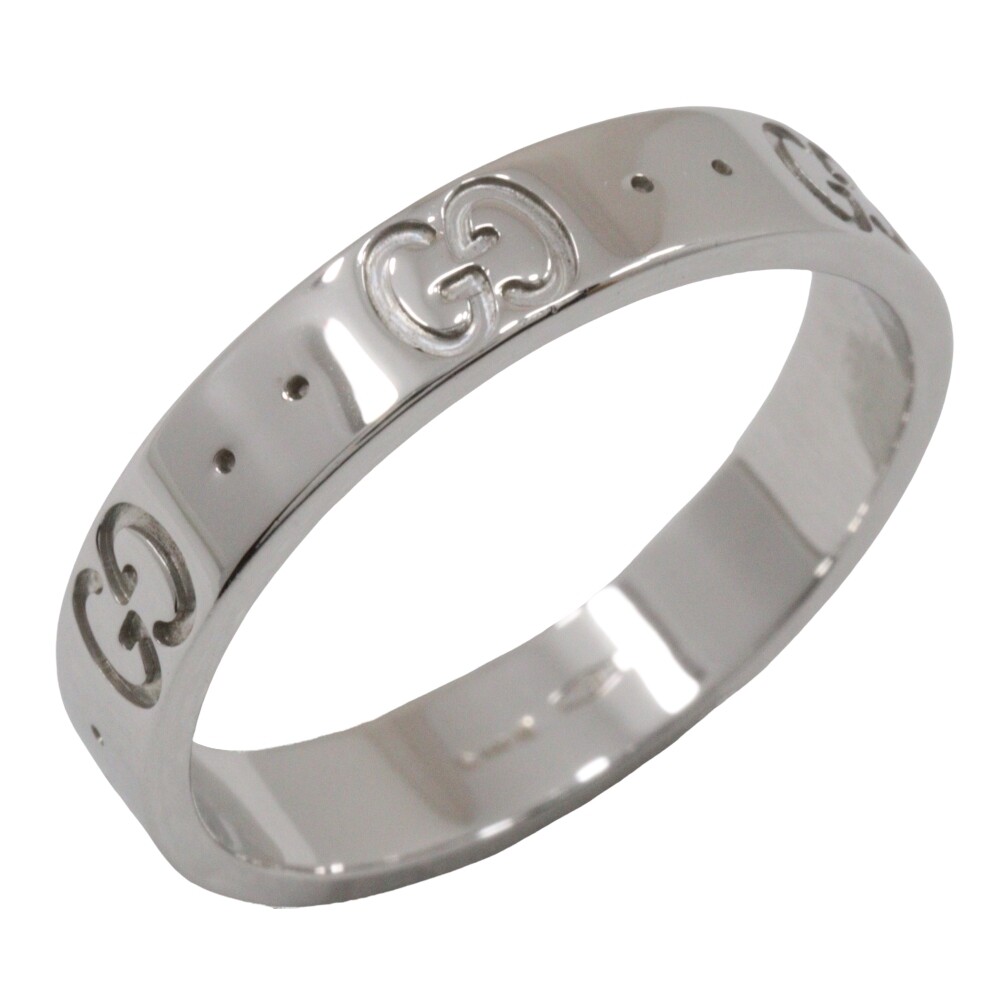 GUCCI icon Ring K18 white gold #7.2(US Size) 3.6g Women | eBay