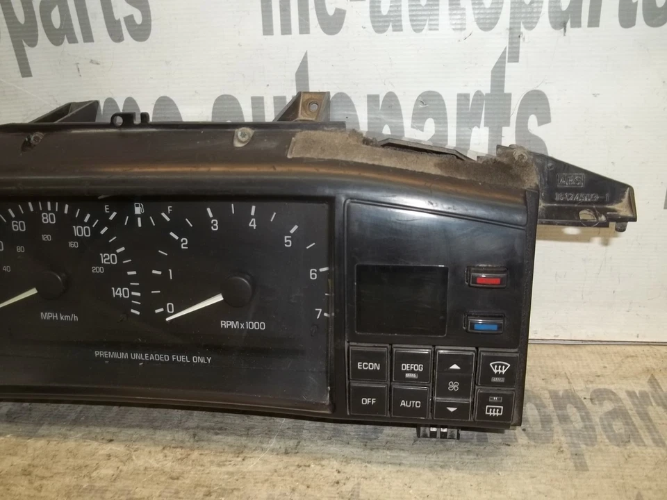 Cadillac Eldorado Sevilla 1995 instrumento velocímetro velocímetro racimo 16170426 Foto 3 de 4