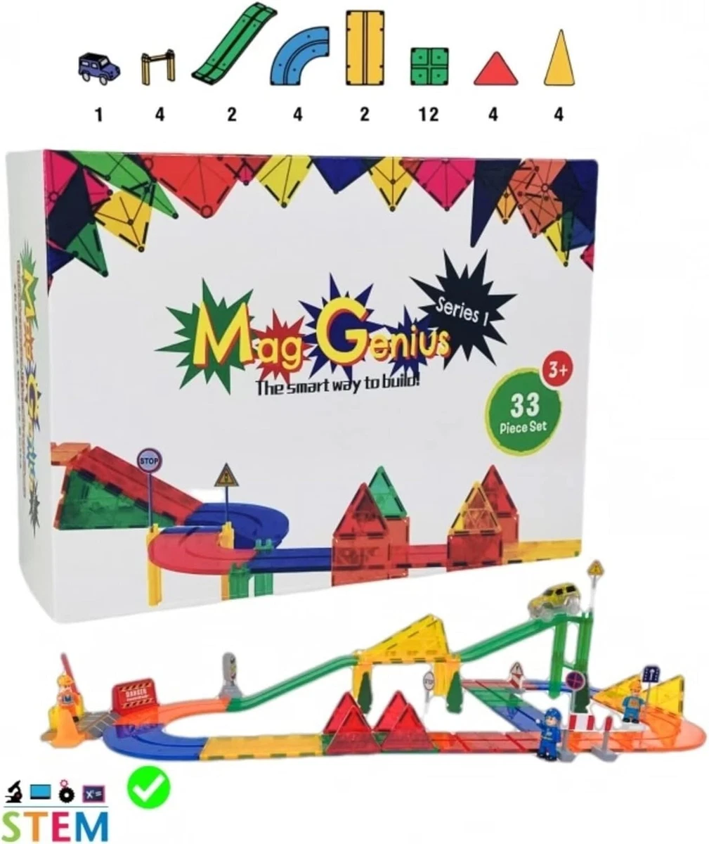 Tytan Juego De Azulejos Magnéticos Y Bloques De Construcción De 100 Piezas Miles De Creaciones Coches De Carreras Estructuras 3d Diseno Ergonomico Juguete Stem Para Ninos Arquitectura Juego