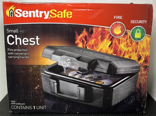 SentrySafe Fireproof Box with Key Lock & Carry Handle #1200 - Small Chest Vault - Picture 4 of 7