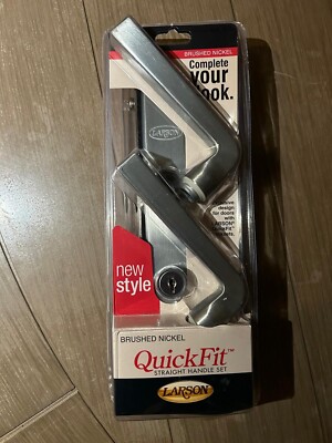 Larson  QuickFit Storm Door Handle Set - (Brushed Nickel) Straight New