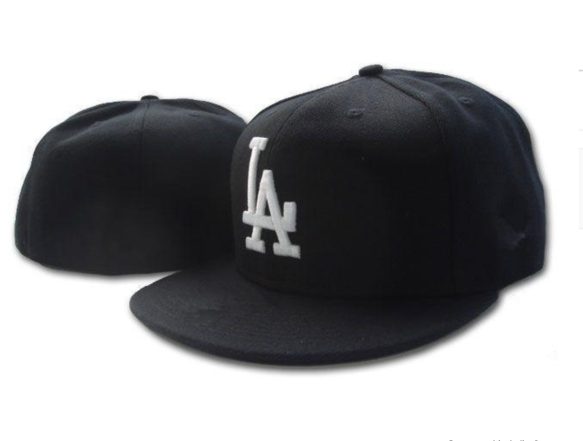 NEW 2024 LA Dodgers Fitted hat, Black with white LA Logo