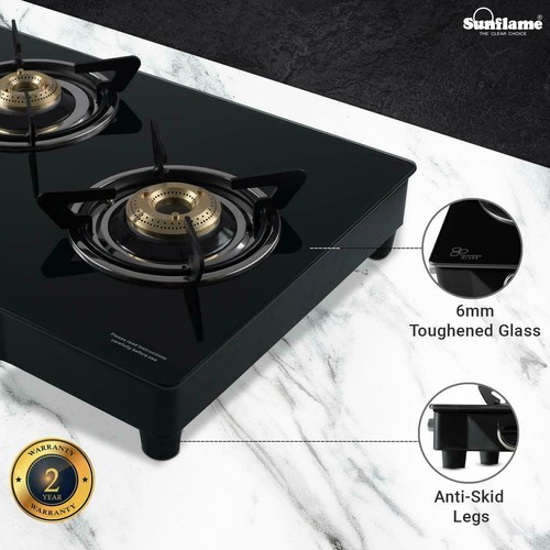 sunflame ct hob 3 burner gas stove