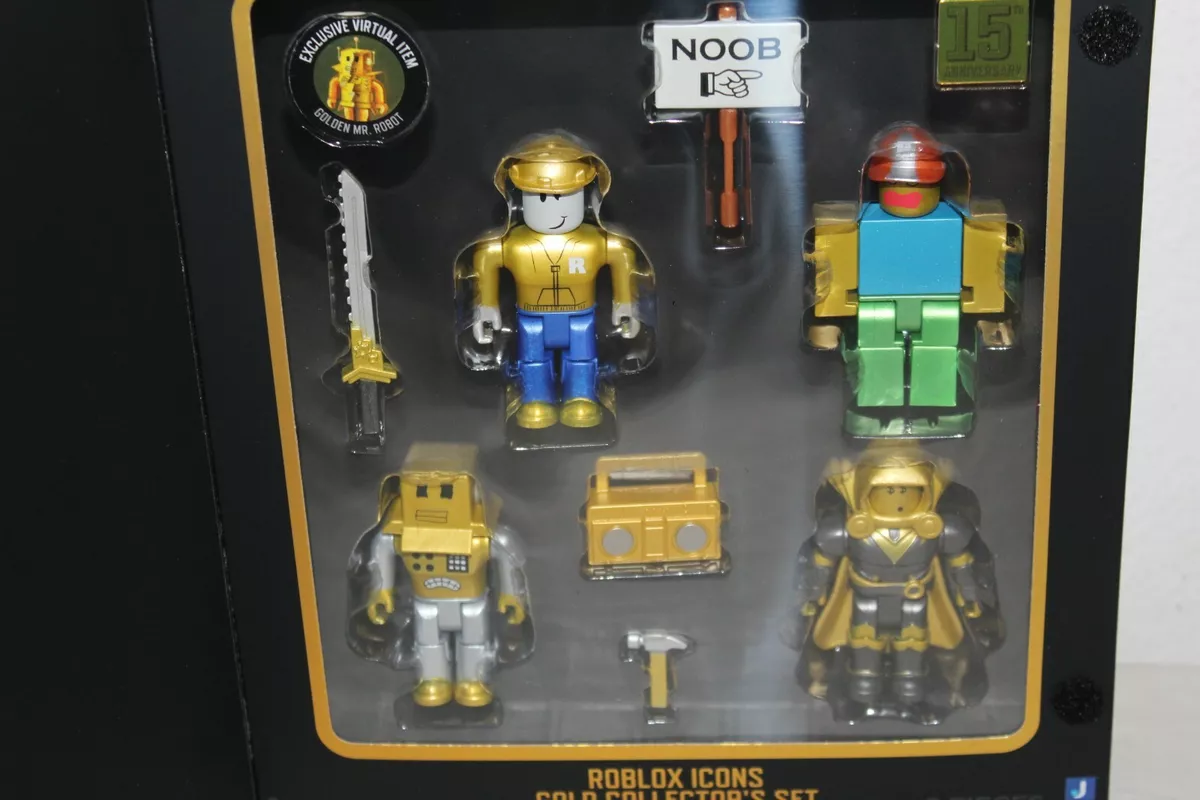 ROBLOX ICONS GOLD COLLECTORS Builderman+Mr. Robot Lot Of 3 191726405405