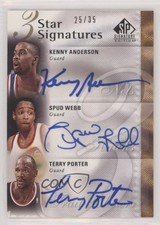 2009 SP Signature Edition 25/35 Kenny Anderson Spud Webb Terry Porter Auto n4h