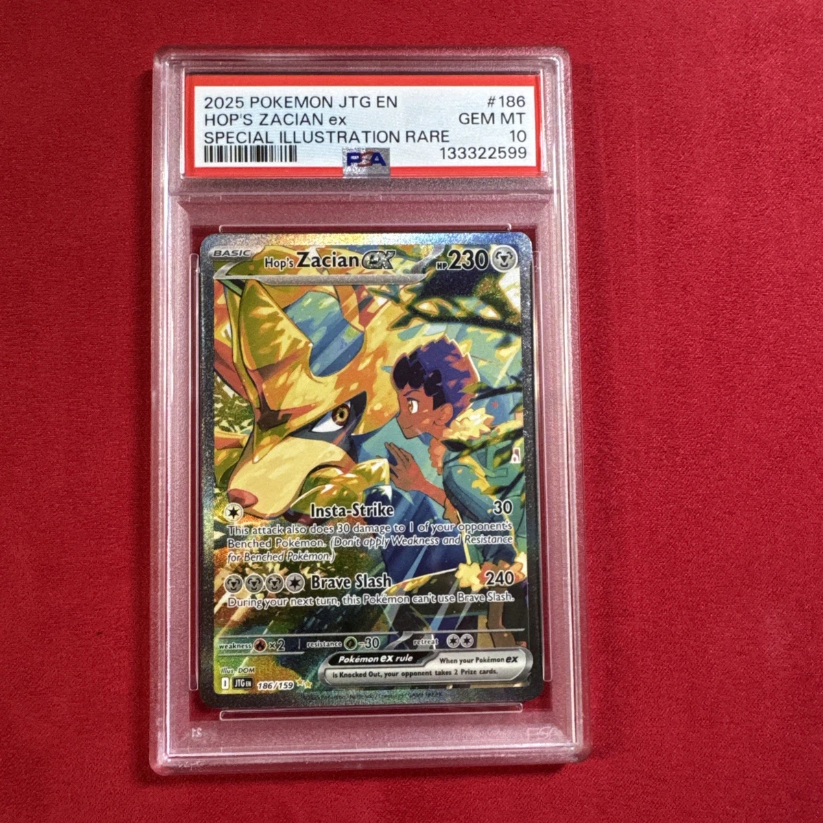 PSA 10 Pokémon Journey Together Hop's Zacian 186/159 Special