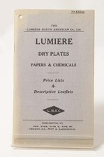 F66848 LUMIERE Dry Plates, Papers, Chemicals Price List c.1910