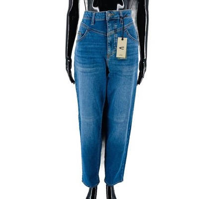 Camel Active Women's Blue Mid Waist Loose Fit Jeans Size W29 L32