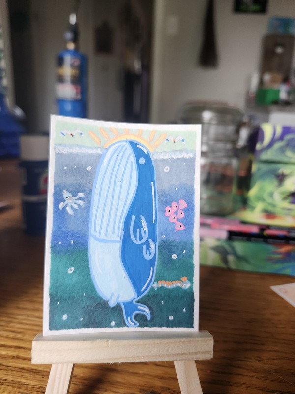 ACEO pokemon Original Artwork 2.5in x 3.5in "Depths of the Sea" 1 of 1