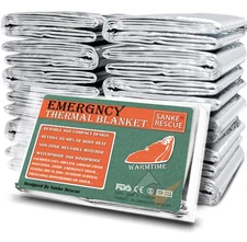 4pcs Emergency Thermal Foil Blankets – Outdoor Survival Space Blankets - NEW