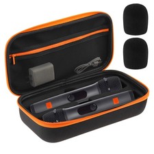 11.41x6.1 inch Wireless Microphone Case with 2 Mic Foam Fit for JBL Wireless ...
