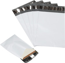 500 Pack  White Poly Mailers Shipping Bags - Safe Shipping with 7.5X10.5 Mailers