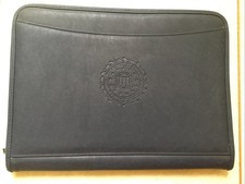Leeds Portfolio A4 Document Case Folder Business Executive Real Leather Blue FBI