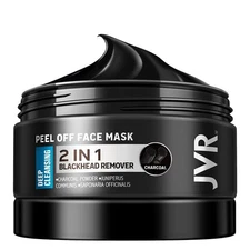 JVR Peel off Face Mask, Blackhead Remover Mask for Men , Charcoal Peel off Black