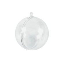 2.5 inch 60mm Clear Plastic Fillable Ornaments Balls for Crafts 12 Pieces