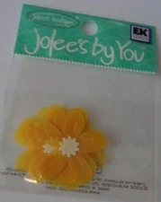 Jolee's by You Yellow Plumeria Flowers Embellishments Scrapbooking Cards