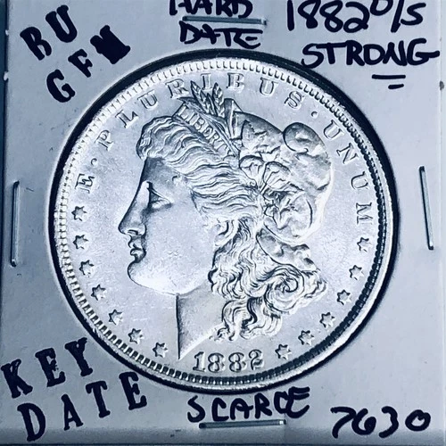 1882 O/S BU GEM MORGAN SILVER DOLLAR UNC MS+++ U.S. MINT RARE KEY COIN 7630
