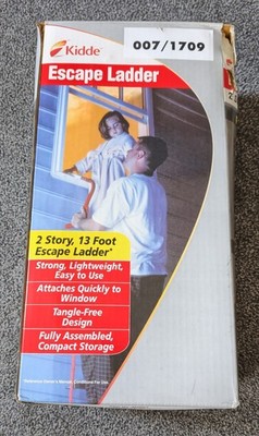 Kidde KL-2S Story 13ft Fire Escape Ladder Red/White Box Opened Neu