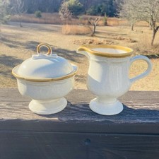 Vintage Mikasa GARDEN CLUB Cream  Sugar Bowl w/Lid Set EC 400 1970s EUC